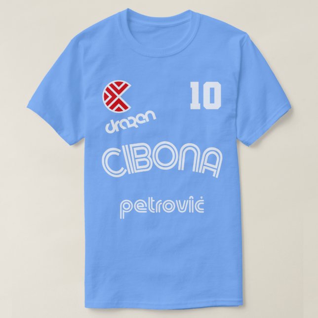 Camiseta Drazen Petrovic Retro Croácia Basball Jersey (Frente do Design)