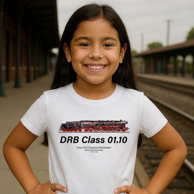 Camiseta DRB Class 01.10 Deutsche Reichsbahn Steam Train (DRB Class 01.10 Deutsche Reichsbahn Steam Train. Girl Basic T-Shirt)