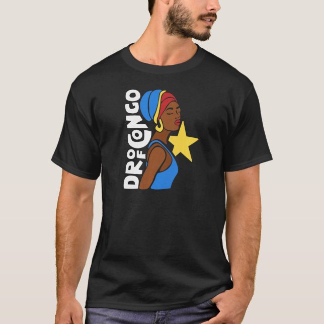 Camiseta Drc República Democrática do Congo Patrimônio Afri (Frente)