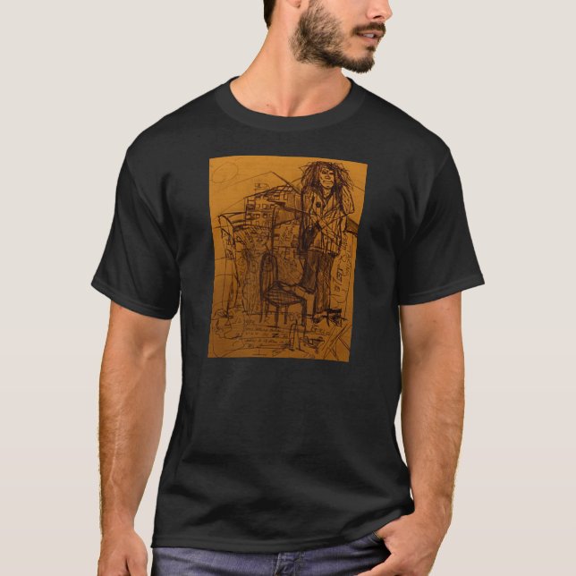 CAMISETA DREAD ESPERANDO EM UM CALÇADO (Frente)