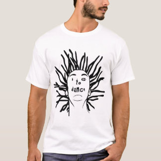 Camiseta Dreadlocks ICameToDance.com enfrenta o T branco