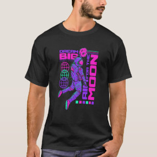 Camiseta Dream Big Aim Alto Astronauta Citações Motivaciona
