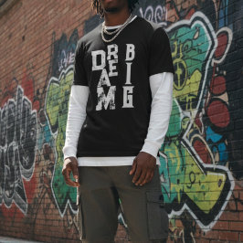 Camiseta Dream Big | aspas inspiradoras a preto