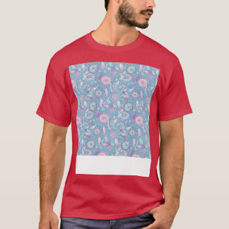 Camiseta Dream Catcher Seamless Pattern Bohemian Hippie Eth