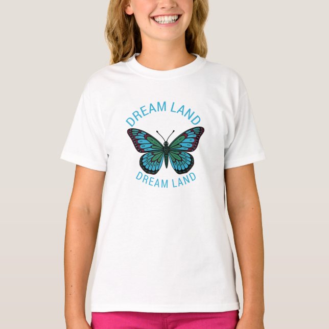 Camiseta Dream Land Butterfly Graphic T-Shirt (Frente)