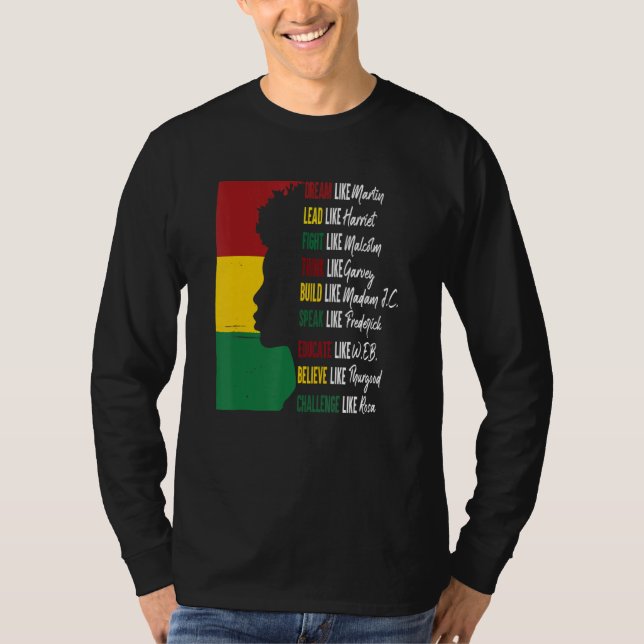 Camiseta Dream Lead Fight Think Write Build Speak Educar B (Frente)