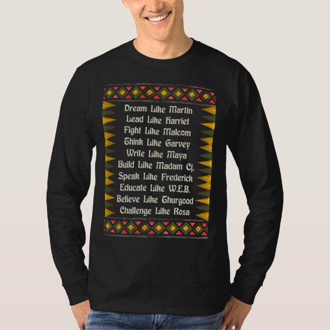 Camiseta Dream Like Martin African Americans Black History (Frente)