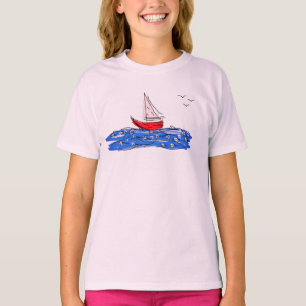 Camiseta Dream Sail Live Sea Boat Seagull Long Sleeve Shirt