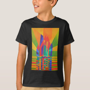 Camiseta Dreamboat A Cubist Lixo Em Cores Primárias