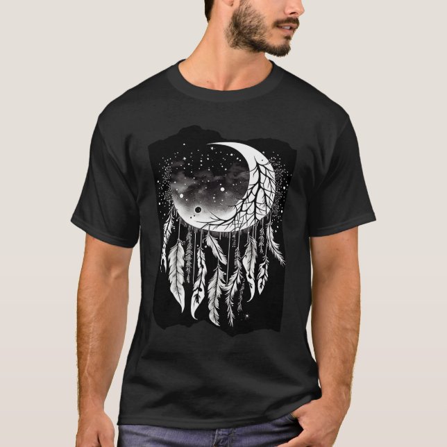 Camiseta Dreamcatcher Moon Boho Artwork  2 (Frente)