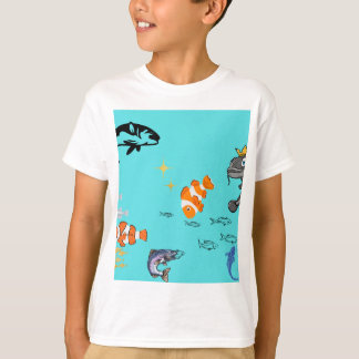 Camiseta Dreamcolor Watercolor Fish T-Shirt Design
