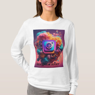 Camiseta Dreamcolor Watercolor Instagram Logotipo T-Shirt