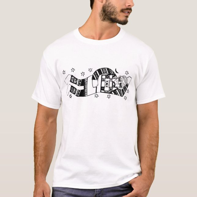 Camiseta Dreamer, desenho africano (Frente)