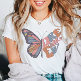 Camiseta Dreamer Retro Butterfly Positivity Feminine