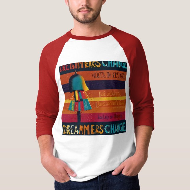 Camiseta Dreamers Spark Change - Multicolor Inspirational (Frente)