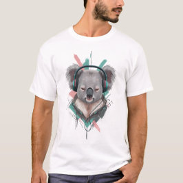 Camiseta Dreaming in Sound – Abstract Koala Chill Vibes