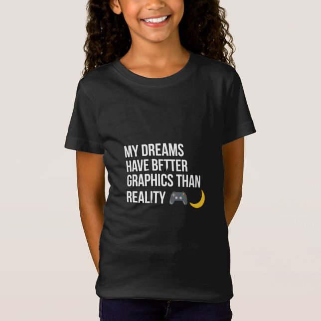 Camiseta "Dreams Look Better” — minimal, aesthetic (Frente)