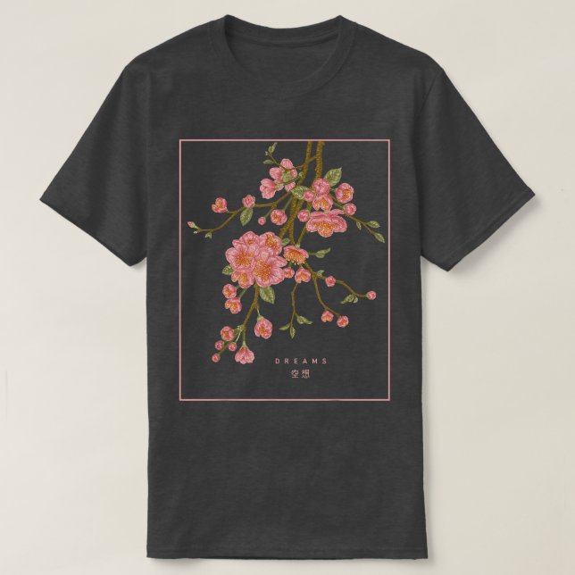 Camiseta Dreams Sakura Japonês Flor Cherry Blossom Japão (Frente do Design)