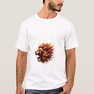 Camiseta Dreamscape Tee: Leão Whimsical com Aquarela Era