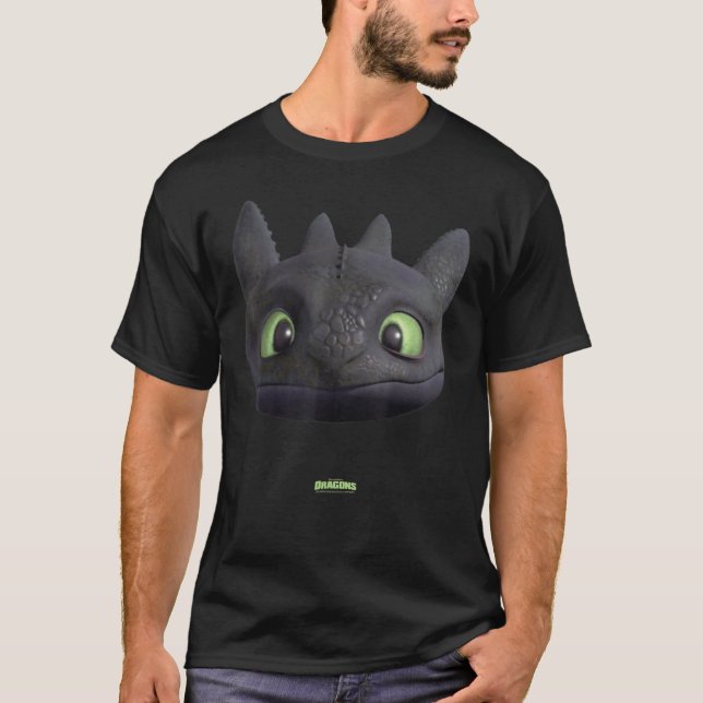 Camiseta DreamWorks Dragões Furo Noturno Sem Dente Cara Gra (Frente)