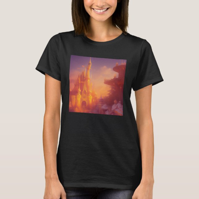 Camiseta Dreamy Dreamlike Kingdom Castle Throne England Bri (Frente)