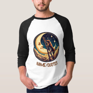 Camiseta Dreamy Moon & Dog Climbing Ladder
