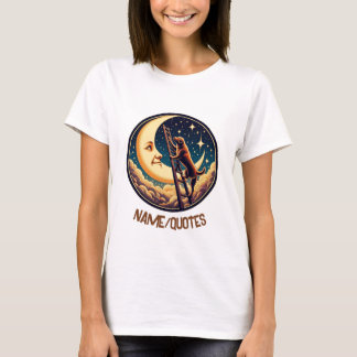 Camiseta Dreamy Moon & Dog Climbing Ladder