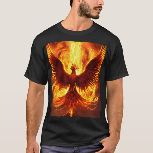 Camiseta Dreamy Phoenix Watercolor T-Shirt Design (Frente)