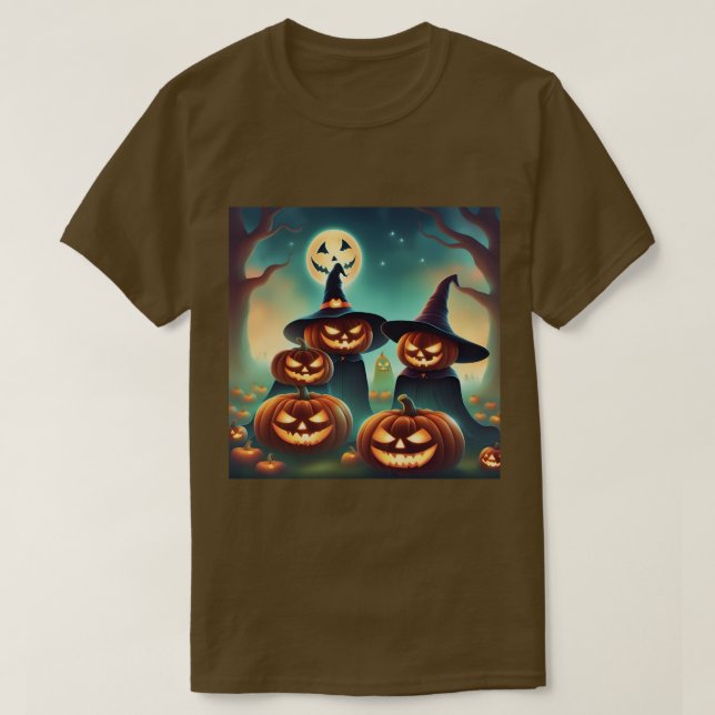 Camiseta Dreamy Pumpkins Moonlight Brown T-Shirt (Frente do Design)
