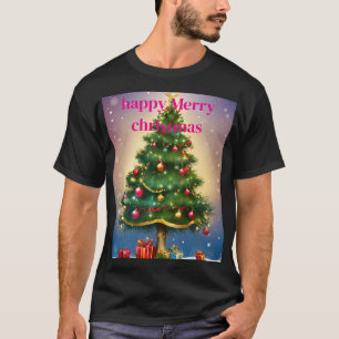Camiseta Dreamy Watercolor Árvore Natal T-Shirt