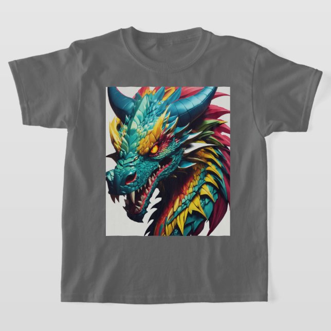 Camiseta Dreamy Watercolor Dragon T-Shirt Design (Postura )