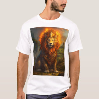 Camiseta "Dreamy Whimsical Lion T-Shirt Design"