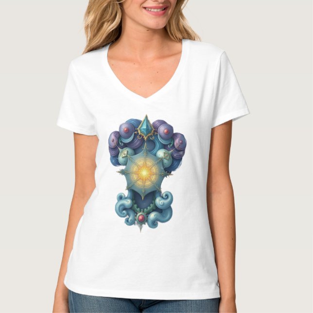 Camiseta „Drei Sterne – Lichtpfad am Himmel“ (Frente)