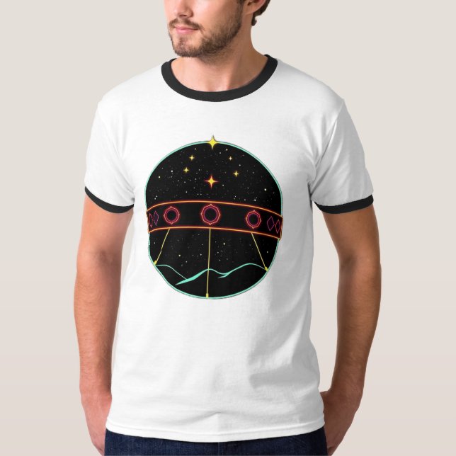 Camiseta „Drei Sterne – Lichtpfad am Himmel“ (Frente)
