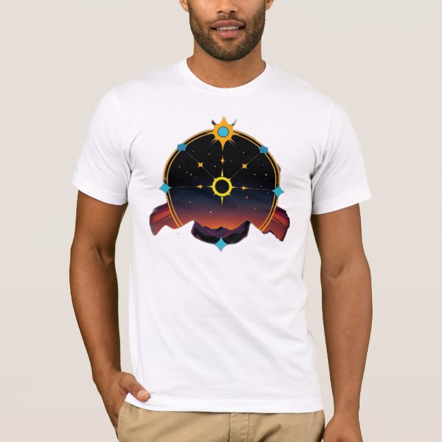 Camiseta „Drei Sterne – Lichtpfad am Himmel“ (Frente)