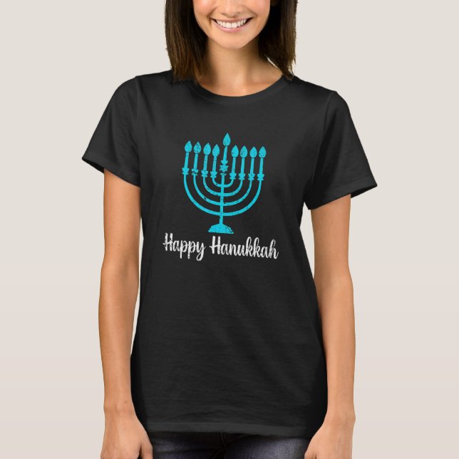 Camiseta Dreidel Menorah  Chanukah Happy Hanukkah (Frente)