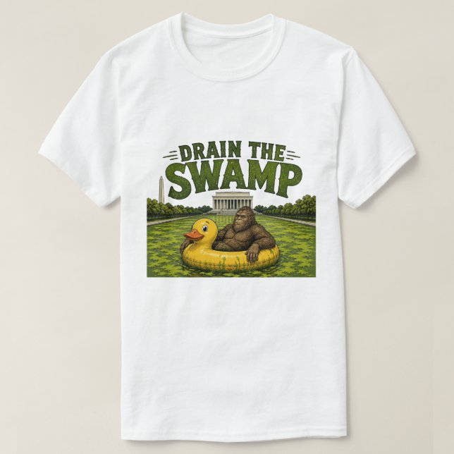 CAMISETA DRENAR O PANTANO (Frente do Design)