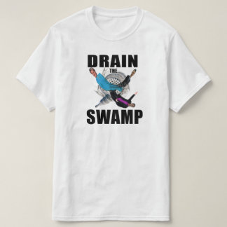 Camiseta Drene o t-shirt preto e branco azul do pântano