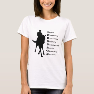 Camiseta Dressage É Silhueta de Cavalo Luz