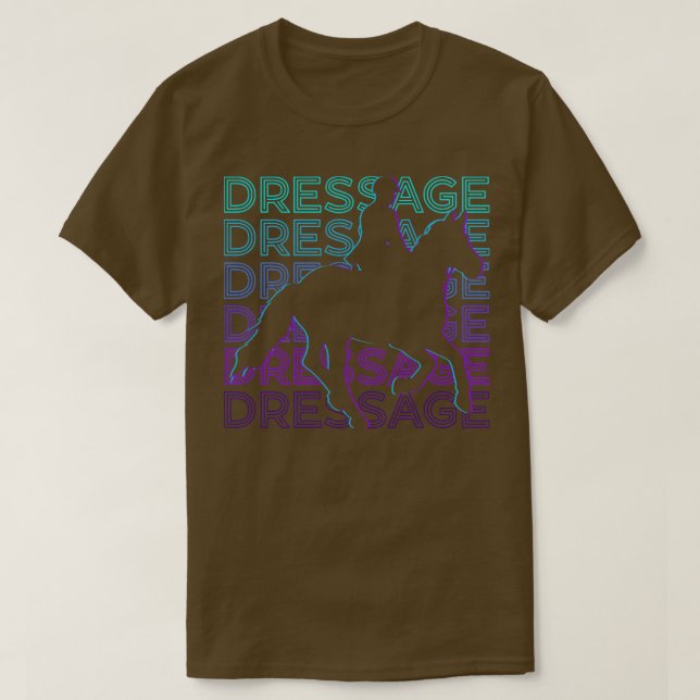 Camiseta Dressage Retro Gift (Frente do Design)