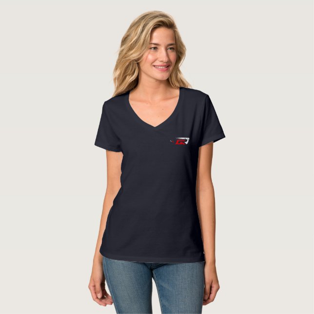 Camiseta Drifting | Blusa Feminina Decote V (Frente Completa)