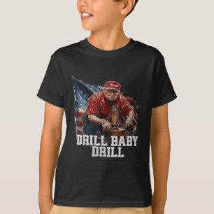 Camiseta Drill Baby Drill American 2025 Trump Presidente Us