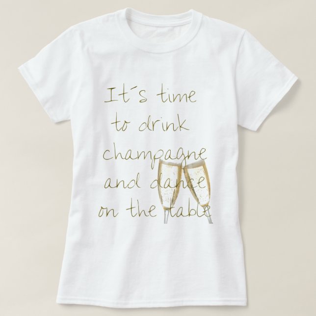 Camiseta Drink champagne (Frente do Design)