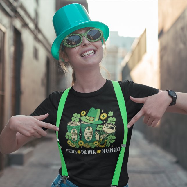 Camiseta Drink Drank Drunk Funny St Patrick's Day Beer (Criador carregado)