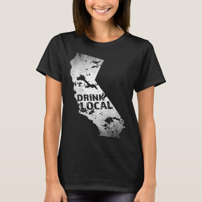 Camiseta Drink Local California Craft Beer CA Breweries Sou (Frente)