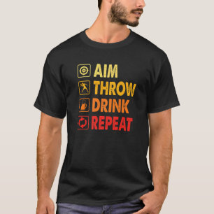 Camiseta Drink Repeat Axe Throwing Game Axe Throwing Spor
