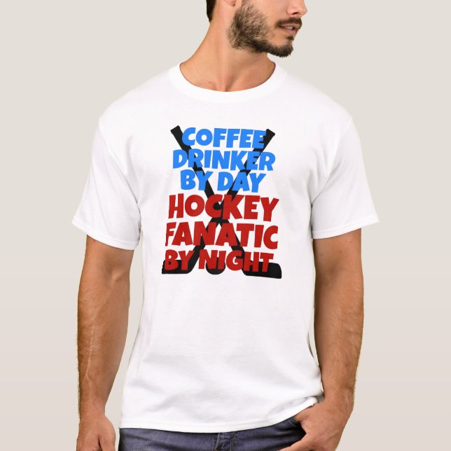 Camiseta Drinker de Café de Hockey Lover (Frente)