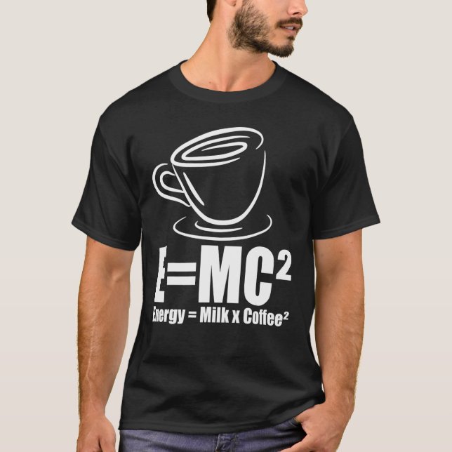 Camiseta Drinker De Fórmula De Café Energético Da Emc2 lega (Frente)