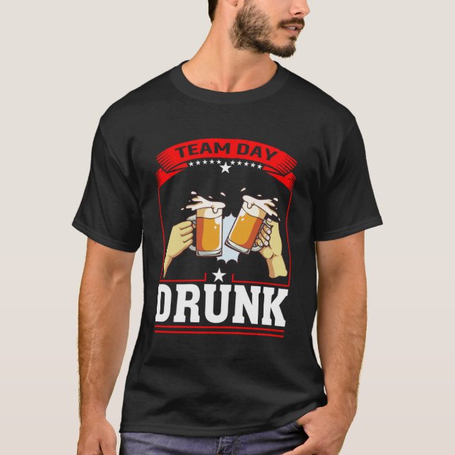 Camiseta Drinker do Dia da Cerveja do Bebado do Time Day (Frente)