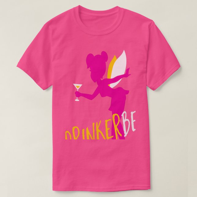 Camiseta Drinkerbell - Divertido Bebendo Engraçado (Frente do Design)
